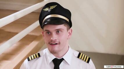 Pilot Takes His Tgirl Flight Attendant Anal Fuck Her