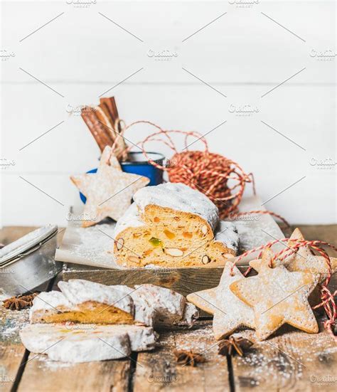 Traditional german christmas cake featuring cake, christmas, and