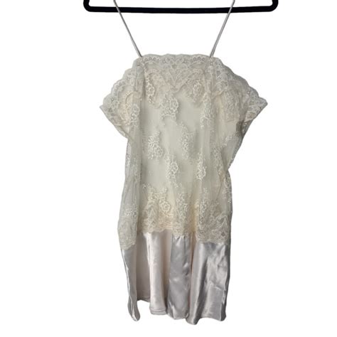 Victoria S Secret Intimates Sleepwear Vintage Victorias Secret Lace Slip Dress Lingerie