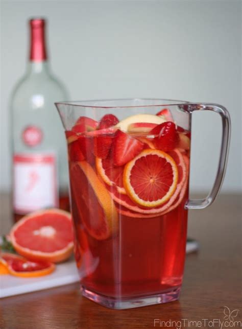 Sip In Style The Perfect Pink Moscato Sangria Finding Time To Fly