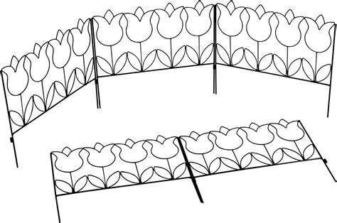 Woodside Decorative Tulip Style Garden Border Lawn Edging Steel Fence