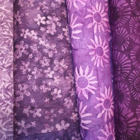 Purple Batik Fabric Etsy