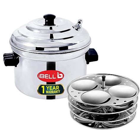 Ibell Stainless Steel Idly Cooker Induction And Gas Stove Compatible