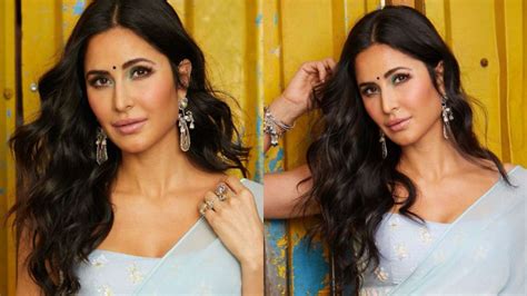 Bigg Boss Katrina Kaif Dons Beautiful Blue Saree To Promote