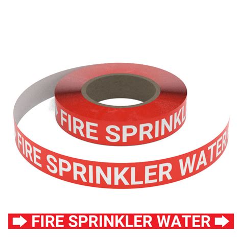 Fire Sprinkler Water Smart Stripe Inline Pipe Marking Roll Creative