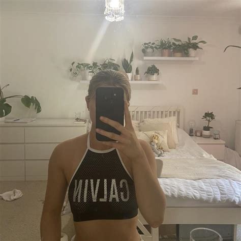 New Calvin Klein Bikini Top Size Small Depop