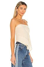 Sami Miro Vintage Open Seam Scarf Top In Nude Revolve