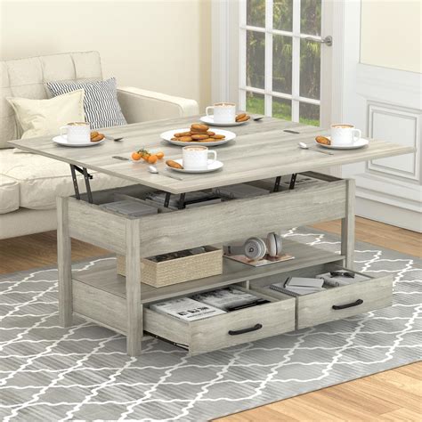 Amazon.com: Guyii Modern Coffee Table Lift Top Center Table with 4