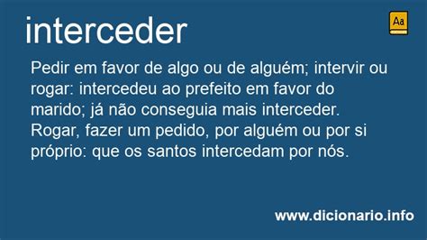 O Que Significa Interceder - Significado de Interceder