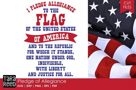 Pledge Of Allegiance Words Svg