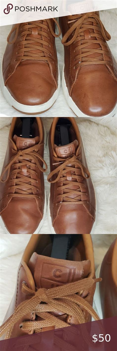 Cole Haan Men's brown leather tennis shoes 9M | Cole haan men, Dress ...