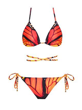 Sailor Moda Karışık Brezilya Üçgen İpli Bikini Takım S LCW