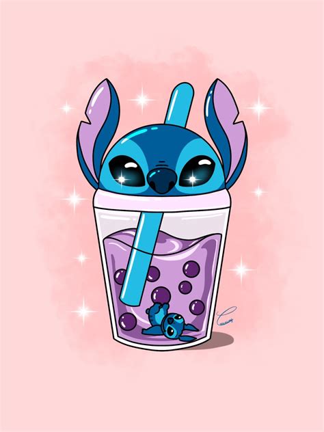 Stitch Boba Wallpapers Wallpaper Cave Off