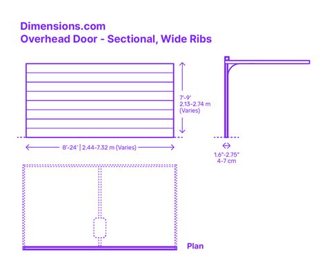 Overhead Door - Sectional Dimensions & Drawings | Dimensions.com