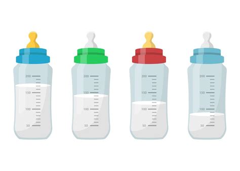 baby milk bottle vector art icons  graphics