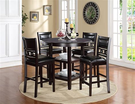 gia black counter height  piece dining room set gonzalez furniture
