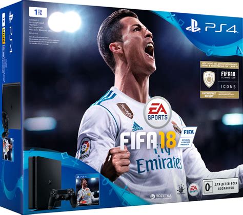 Sony PlayStation 4 Slim 1TB Black (CUH-2108B) Bundle + игра FIFA 18 ...