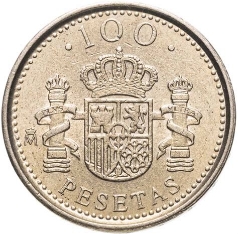 Монета Испания 100 песет (pesetas) 1998 стоимостью 366 руб.