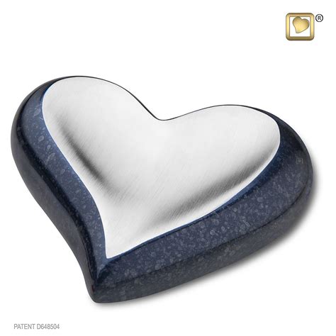 Speckled Indigo Heart Keepsake Urn Cherish Funerals