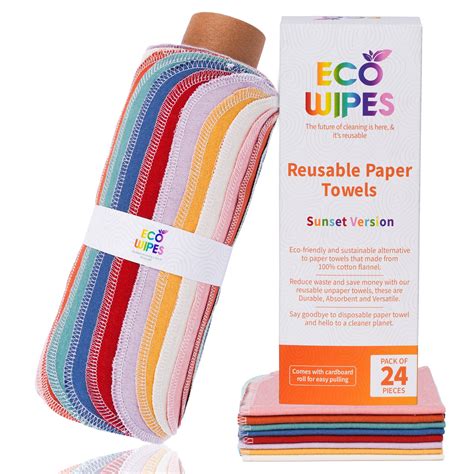 eco wipes reusable paper towels washable pack    cotton