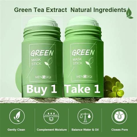 Buy 1 Take 1 Green Tea Cleansing Solid Mask Acne Cleansing Beauty Skin ...