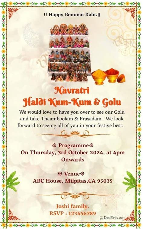 Free Navratri Festival Invitation Card And Online Invitations
