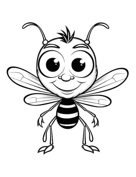 Premium AI Image A Cartoon Bee With Big Eyes And A Smile On Its Face