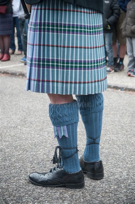 Legs Of The Man In Kilt Stock Photo Image Of Scot Blazer 21839834