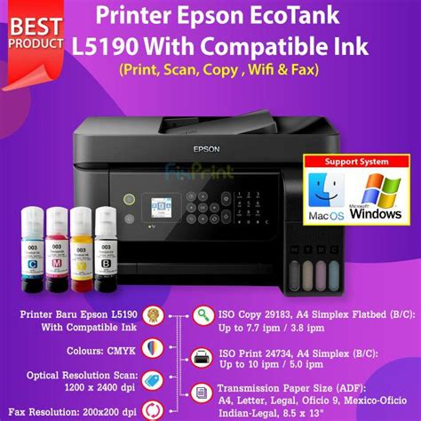 Jual Promo Toko Printer Epson L5190 Print Scan Copy WiFi All In One