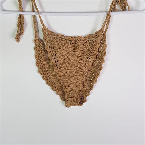 Andi Baqus Crochet Lace Piece Bikini Set Womens One Gem