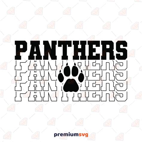 Panthers Svg Shirt With Paw Panther Svg Premiumsvg