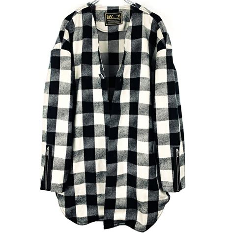 楽天市場20 OFF SALEREC by Royal Pussy レック バイ ロイヤルプッシーBLOCK CHECK ROBE JAKCETブロックチェックノーカラー
