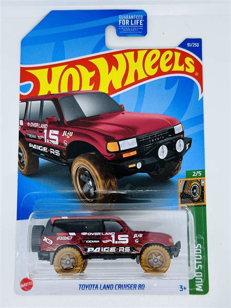 Buy Hot Wheels Toyota Land Cruiser Kroger Exclusive Red Mud Studs Mint