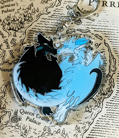 Moon and Winter Wings of Fire WOF Acrylic Charm - Etsy Australia