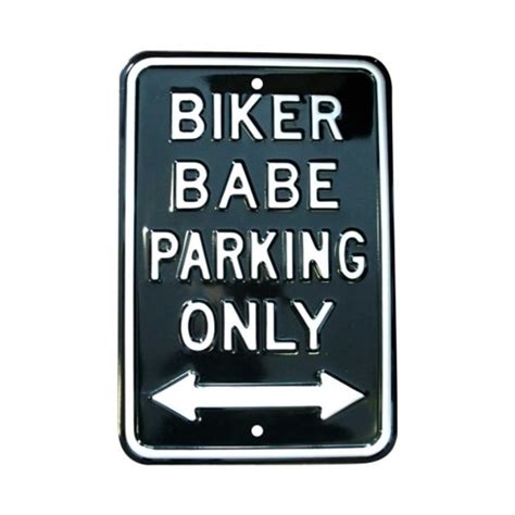 Biker Babe Parking Only Metalskilt