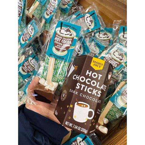 小拓代購Trader Joes Hot Chocolate 棉花糖巧克力 熱可可攪拌棒 巧克力棒 熱巧克力 蝦皮購物