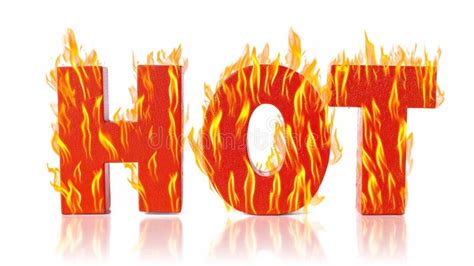 A Close Up Of The Word Hot With Flames Coming Out AI Stock Image Image Of Design Phenomenon