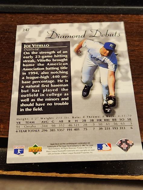 Upper Deck Diamond Debuts Joe Vitiello Kansas City Royals Ebay