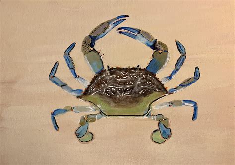 Blue crab : r/acrylicpainting