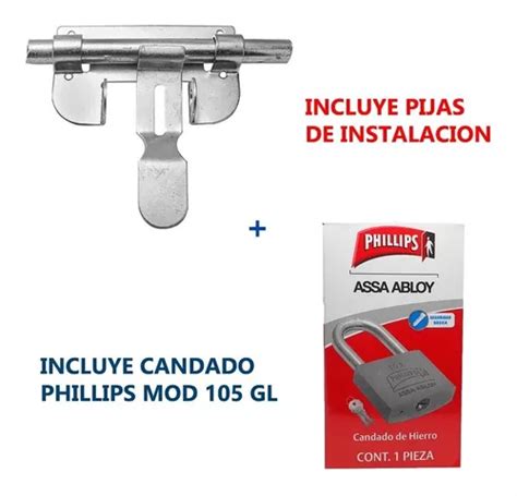 Pasador Mauser Galvanizado 9 Y Candado Phillips 105 Gl Cuotas Sin