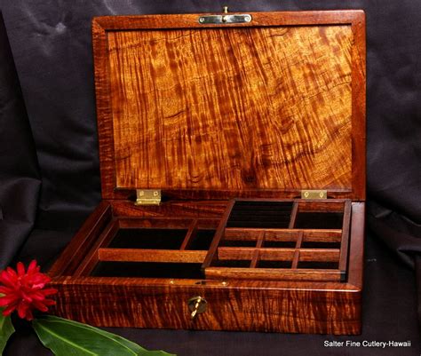 Handcrafted Hawaiian Koa Wood Jewelry Boxes By Gregg Salter