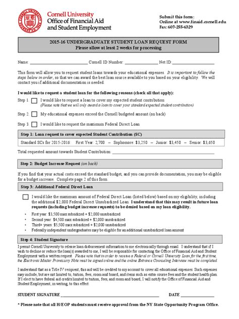 student loan form   templates   word excel