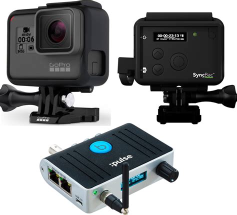 GoPro Hero 6 Black Time Code Kit with (2) Hero 6 Cameras (2) SyncBac ...