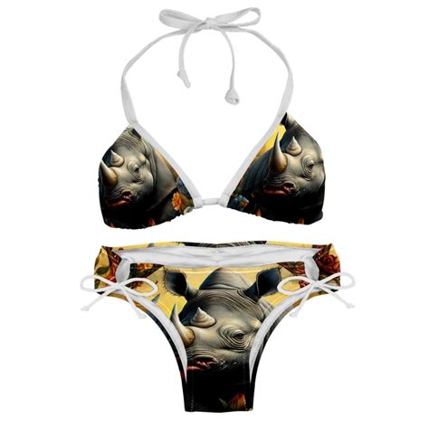 Rhinoceros Detachable Sponge Bikini Set With Adjustable Strap Two Pack Ideal For Beach And