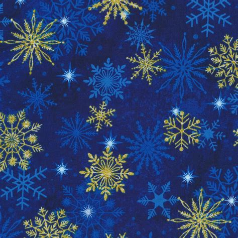 Christmas Joy Snowflakes 24774m 46 Blue Deborah Edwards And Linda