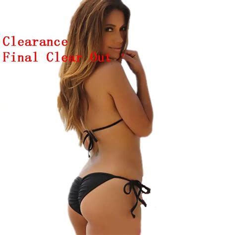 Clearance Sales Semi Brazilian Women S Sexy Mini Tie Side Thong Bikini Bottom Biquini Moda De