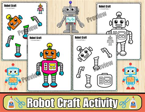 Robot Craft Activity – Build a Robot Printable Cut and Paste Craft for