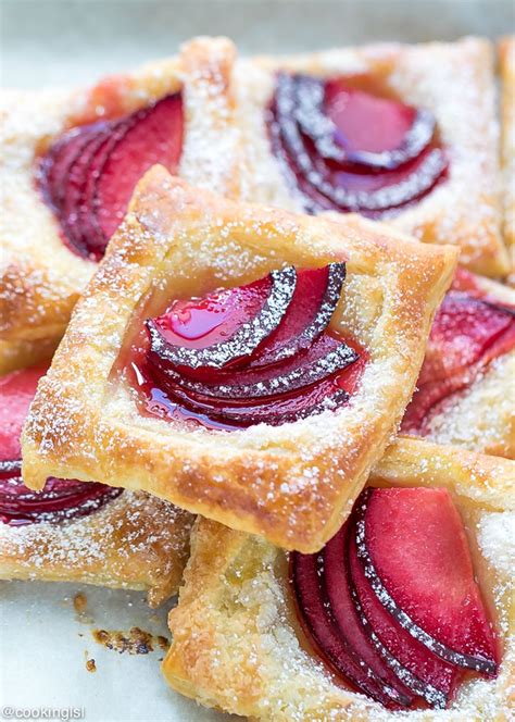 Delicious Mini Plum Tarts With Flaky Puff Pastry