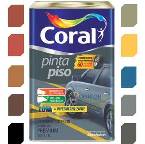 Tinta Acrílica Coral Pinta Piso 18l Cores Frete Grátis