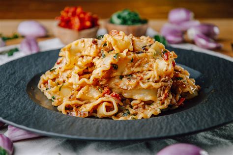 Caramelized Onion Pasta Veganer Wandel